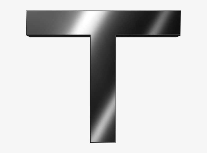 Metal Letter, Letter, Alphabet, Metal, 3d, Reflection - Christian Cross, HD Png Download