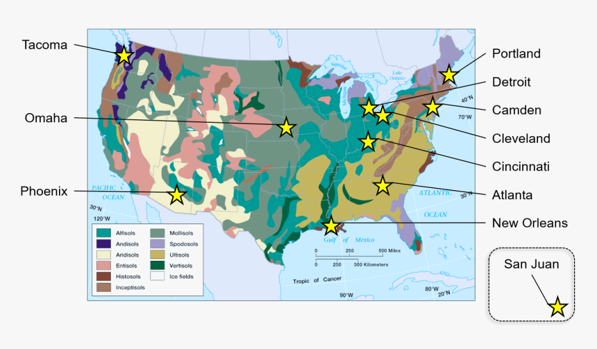 Transparent Soil Texture Png - Soil Type Map United States, Png Download