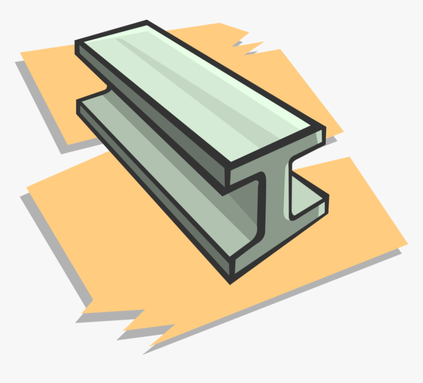 Vector Illustration Of Rolled Steel Joist I-beam Used - Vigas Dibujo Png, Transparent Png