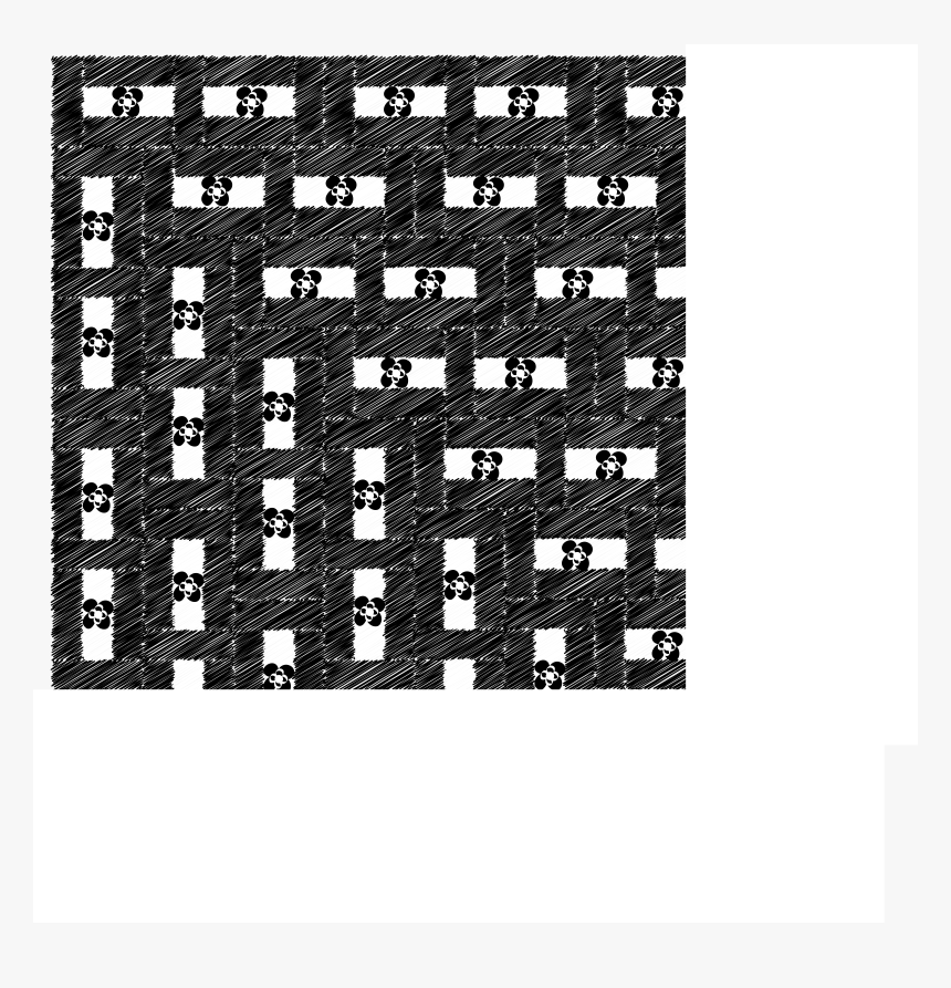 Flower Pattern Black And White Clip Arts - Monochrome, HD Png Download