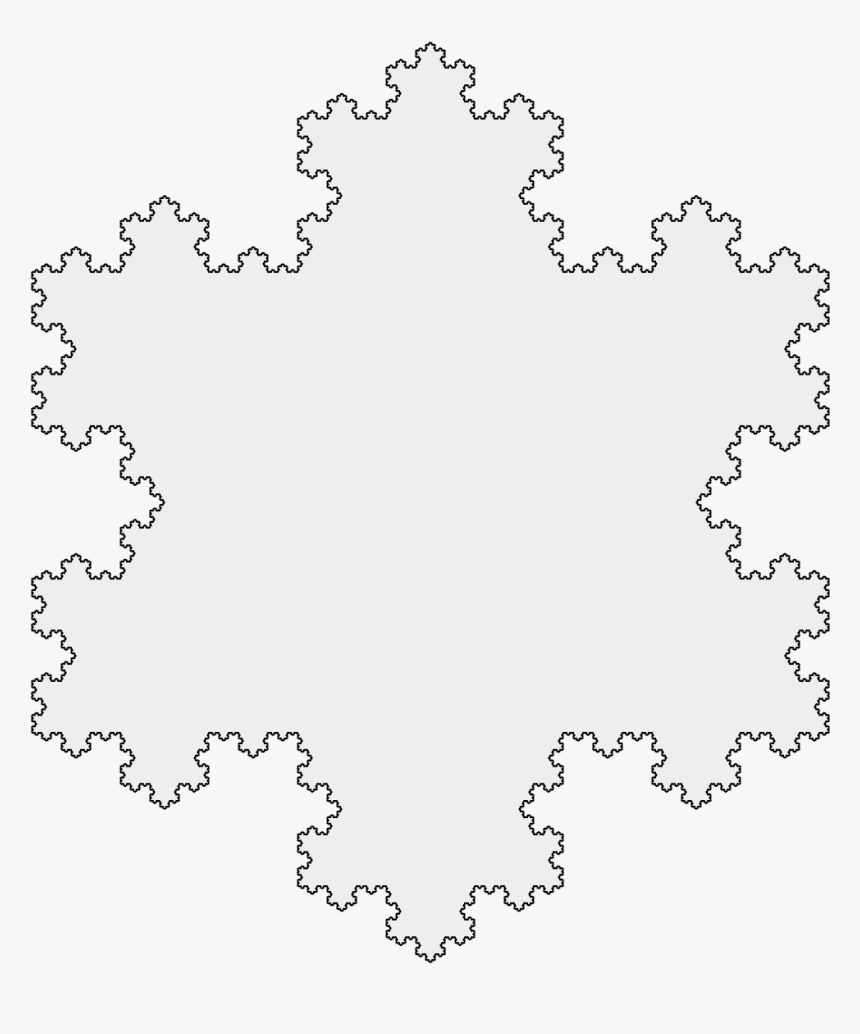 Koch Snowflake 4th Iteration - Koch Snowflake 6 Iterations, HD Png Download