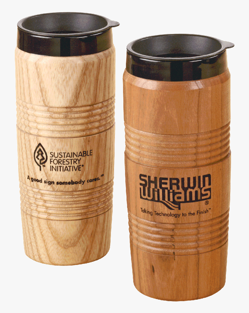 Unique Patented Travel Mug With Plastic Lining And - Wood, HD Png Download