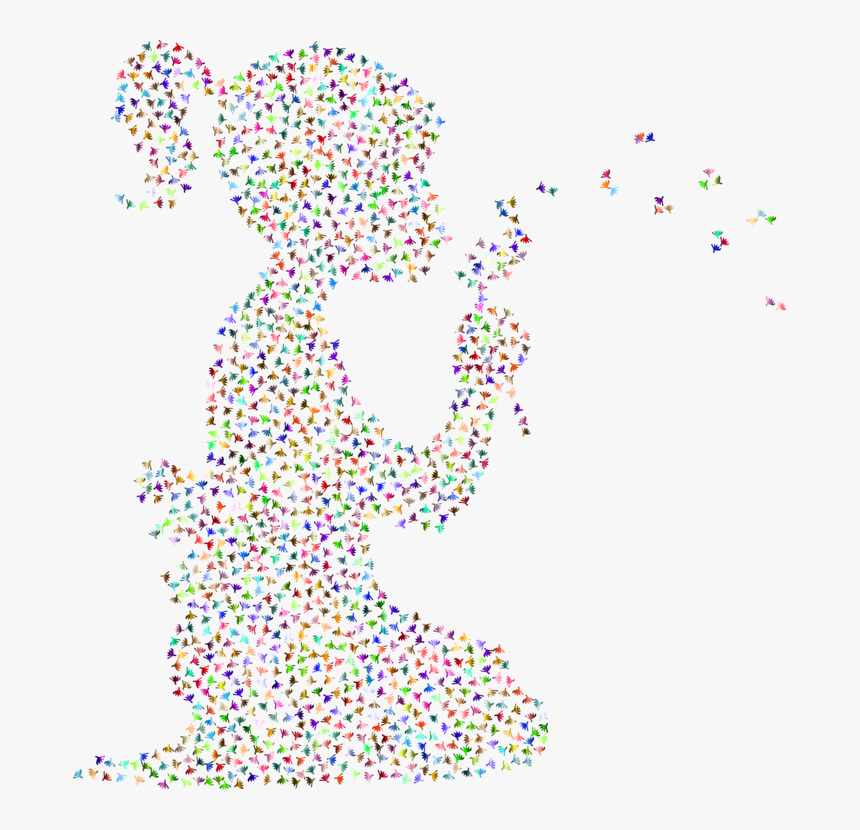 Pink,flower,art - Transparent Background Free Vector Dandelion Clipart, HD Png Download