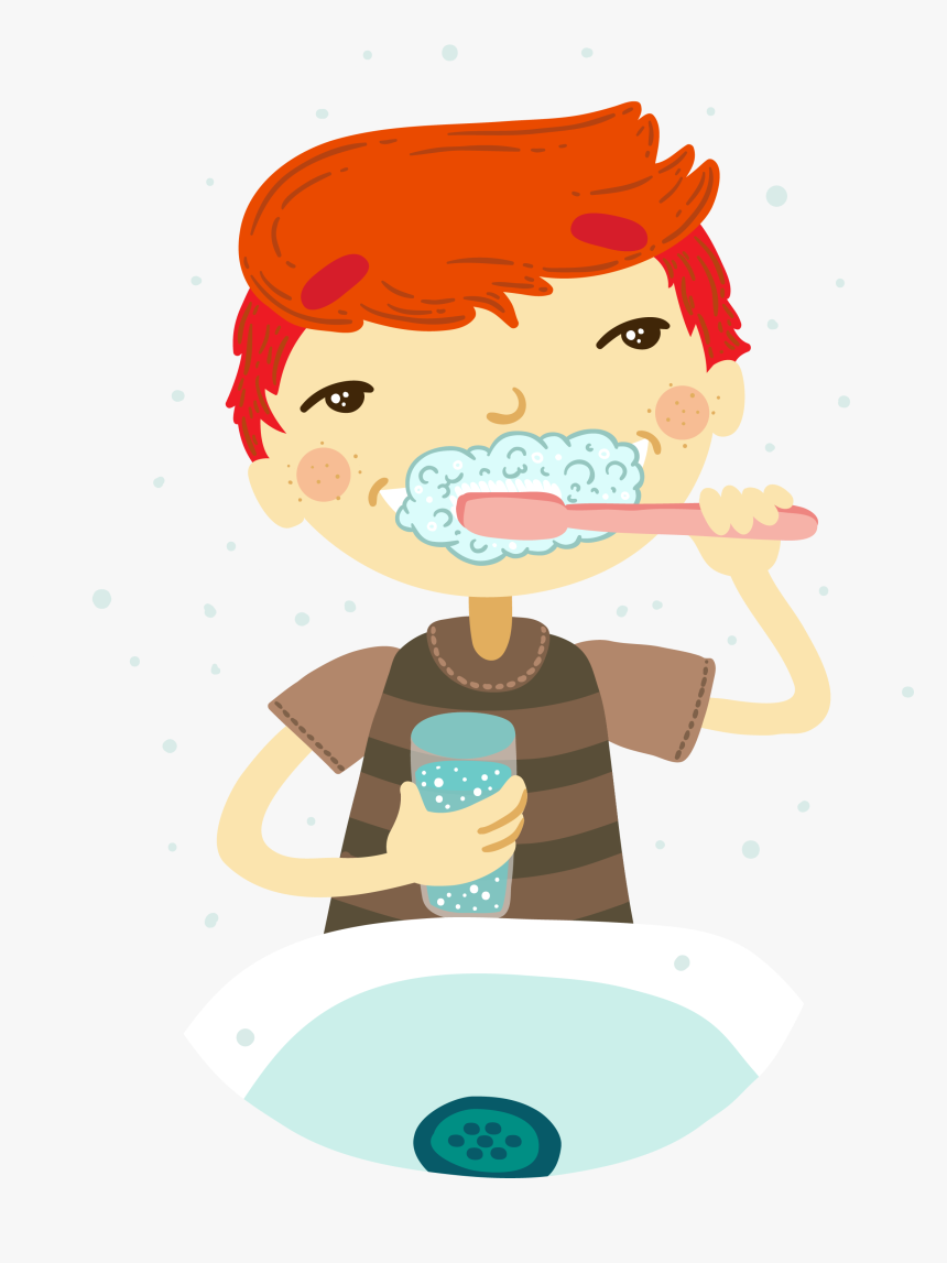 Tooth Brushing Clip Art Cartoon Teeth - Tooth Brushing Png, Transparent Png