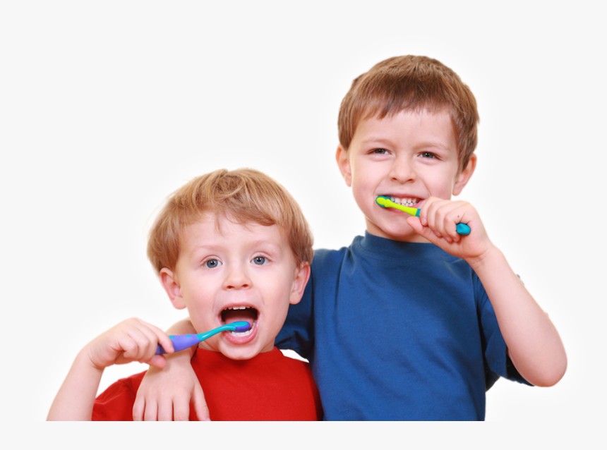San Pablo Dentist Smiling - Two People Brushing Their Teeth, HD Png Download
