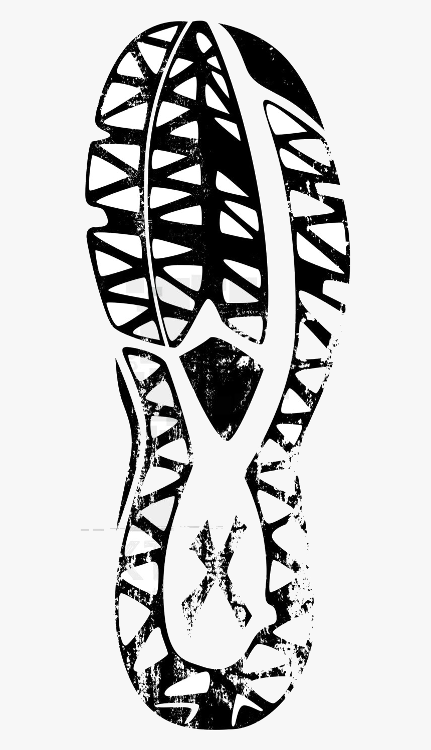 Track Shoe Drawing At Explore Collection Of Transparent - Shoe Tread, HD Png Download
