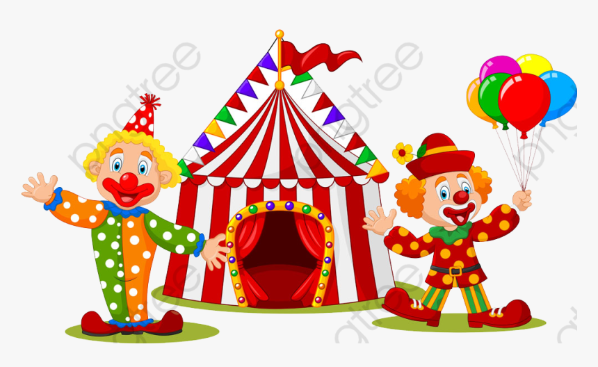 Tent Theater Png Transparent Transparent Background - Payasos De Circo Animados, Png Download