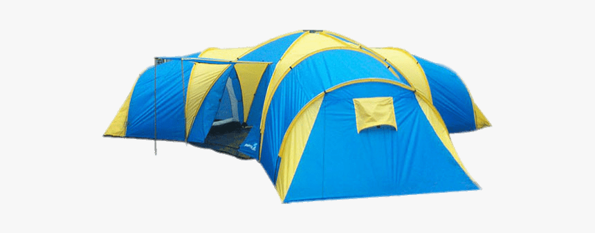 Large Family Camping Tent - Blue And Yellow 6 Man Tent, HD Png Download