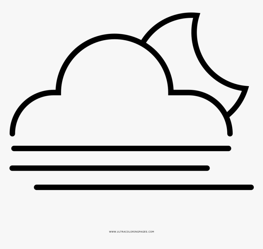Night Fog Coloring Page - Dibujo De Niebla, HD Png Download