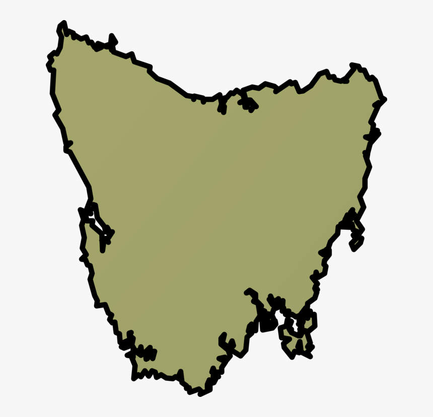 Leaf,area,artwork - Blank Map Of Tasmania, HD Png Download