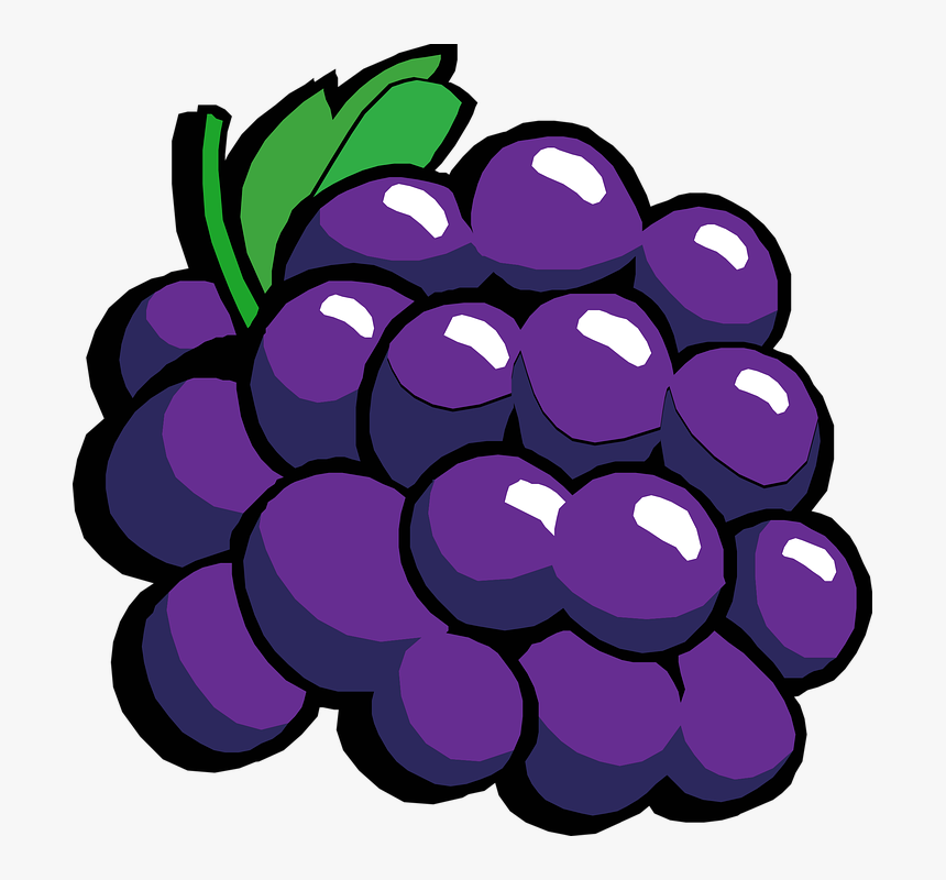 Grapes Clip Art At - Grapes Clipart, HD Png Download