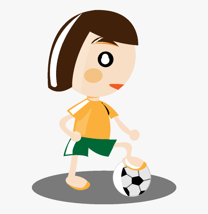 Девушка С Мячом - Sport Girl Clipart, HD Png Download