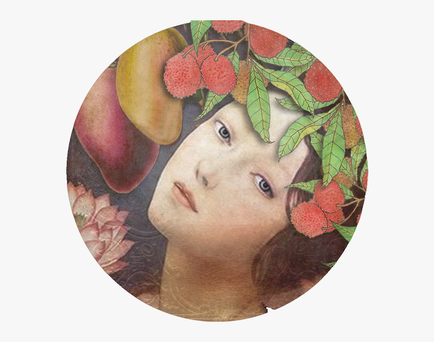 93 Lychee Girl Circle Copy - Floral Design, HD Png Download