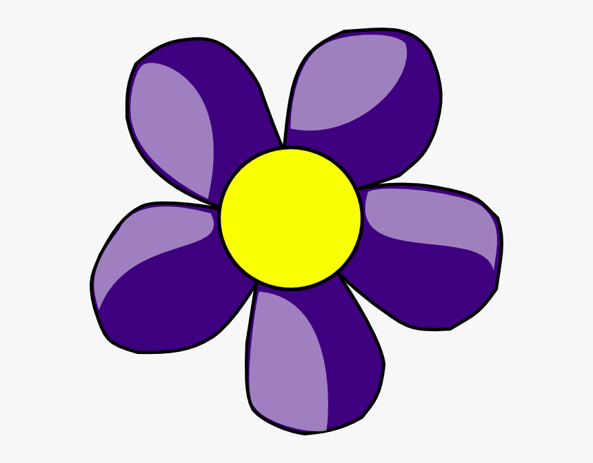 Purple Flower Svg Clip Arts - Purple Flower Clipart, HD Png Download
