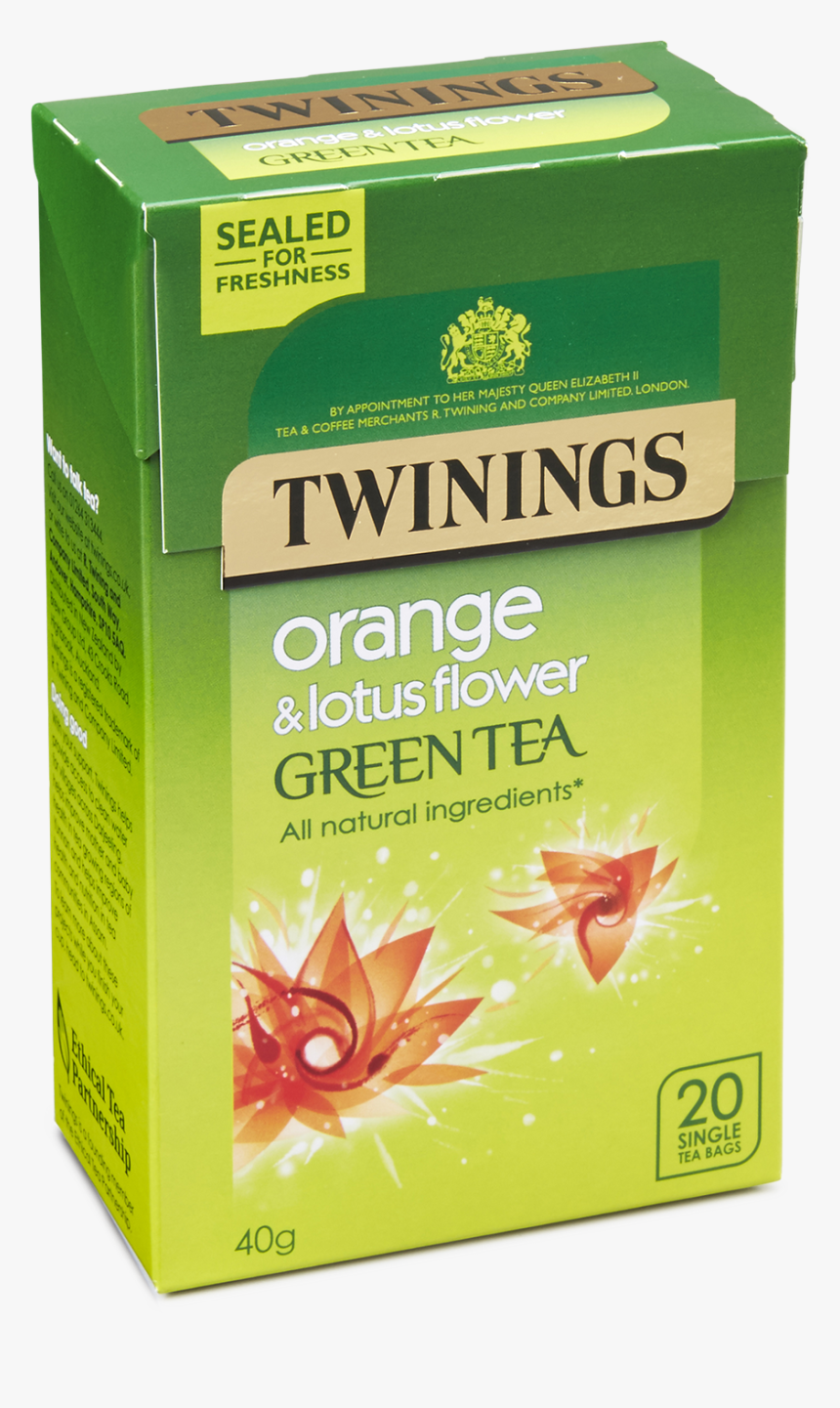 Twinings Green Tea Orange & Lotus Flower 40g, HD Png Download