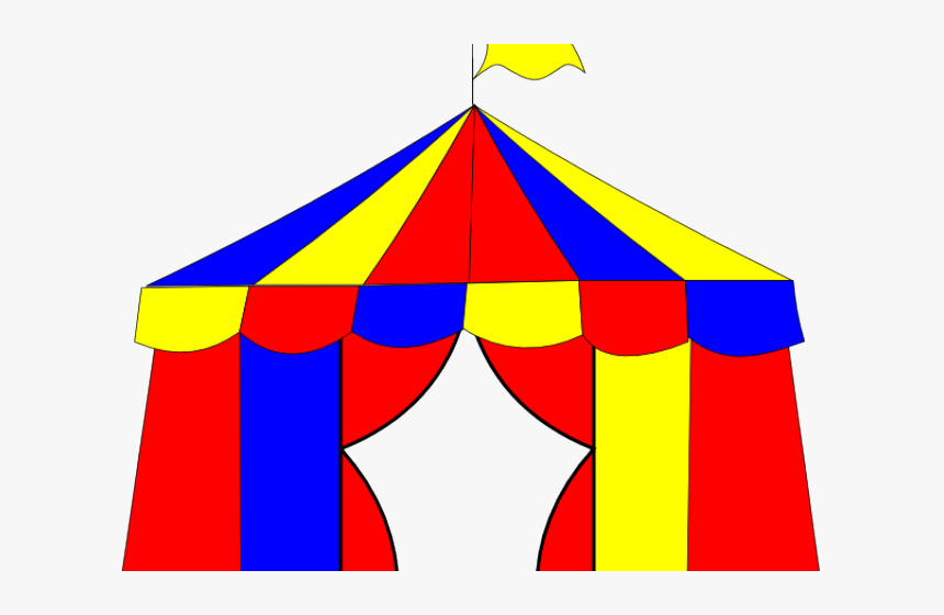Tent Clipart Big Tent - Free Printable Clipart Circus Tent, HD Png Download