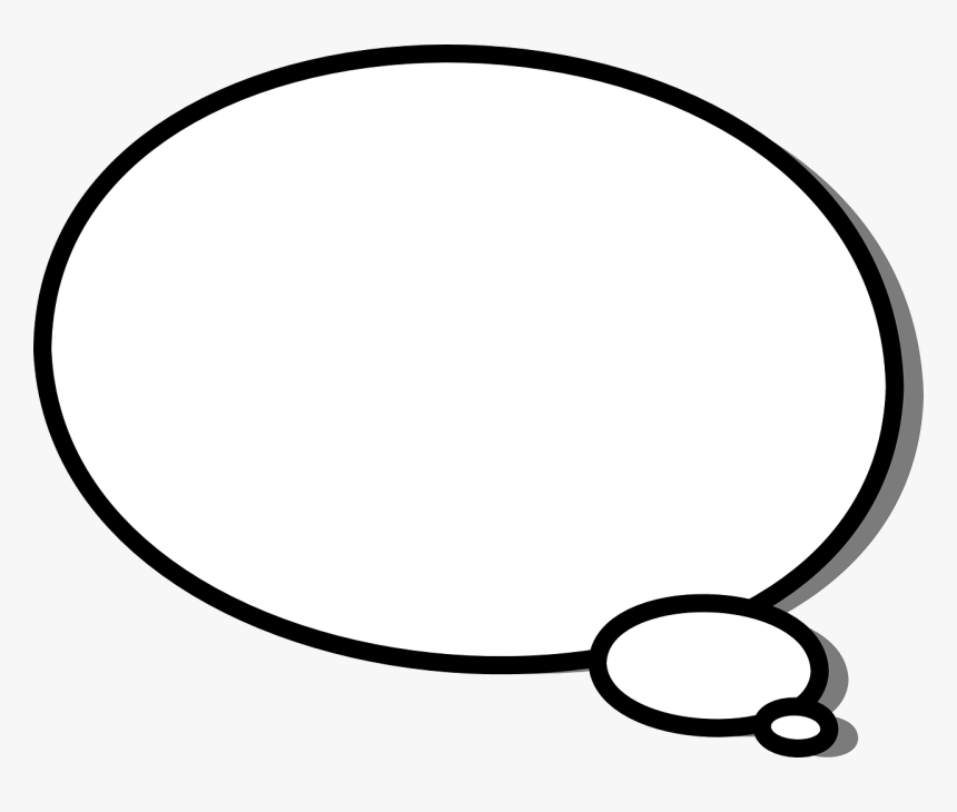 Thinking Bubble Ellipse Free Photo - Speech Bubble On Black, HD Png Download