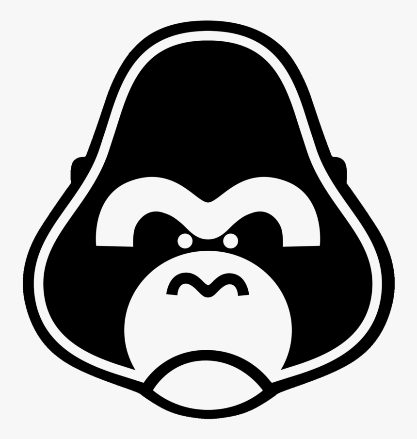 Gorilla Clip Art Black And White , Transparent Cartoons, HD Png Download