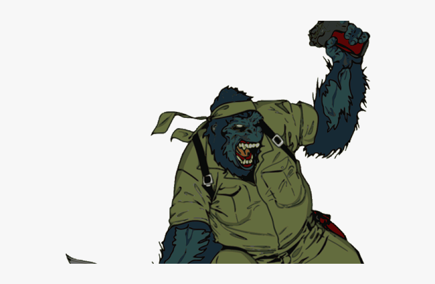 Gorilla Clipart Soldier - Cartoon, HD Png Download