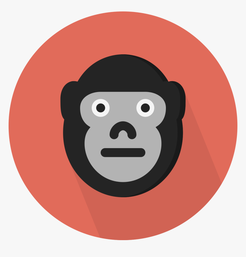 Gorilla Flat Icon, HD Png Download