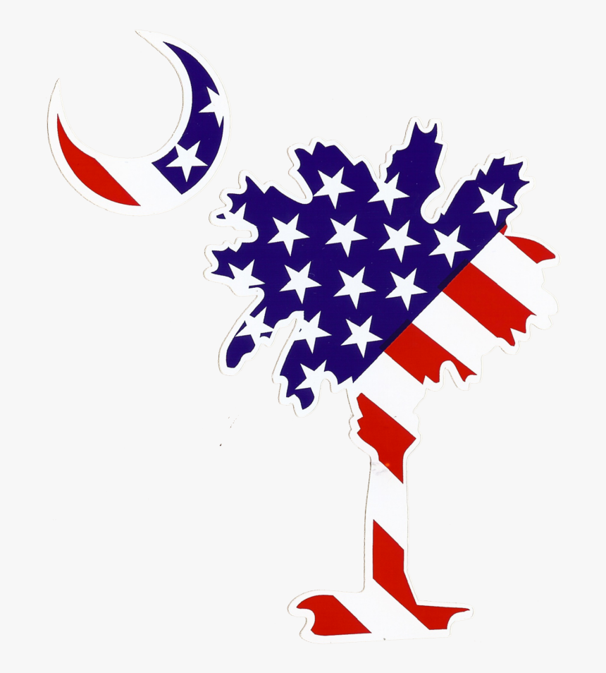 South Carolina Palmetto And Moon Custom Die Cut Decal, HD Png Download