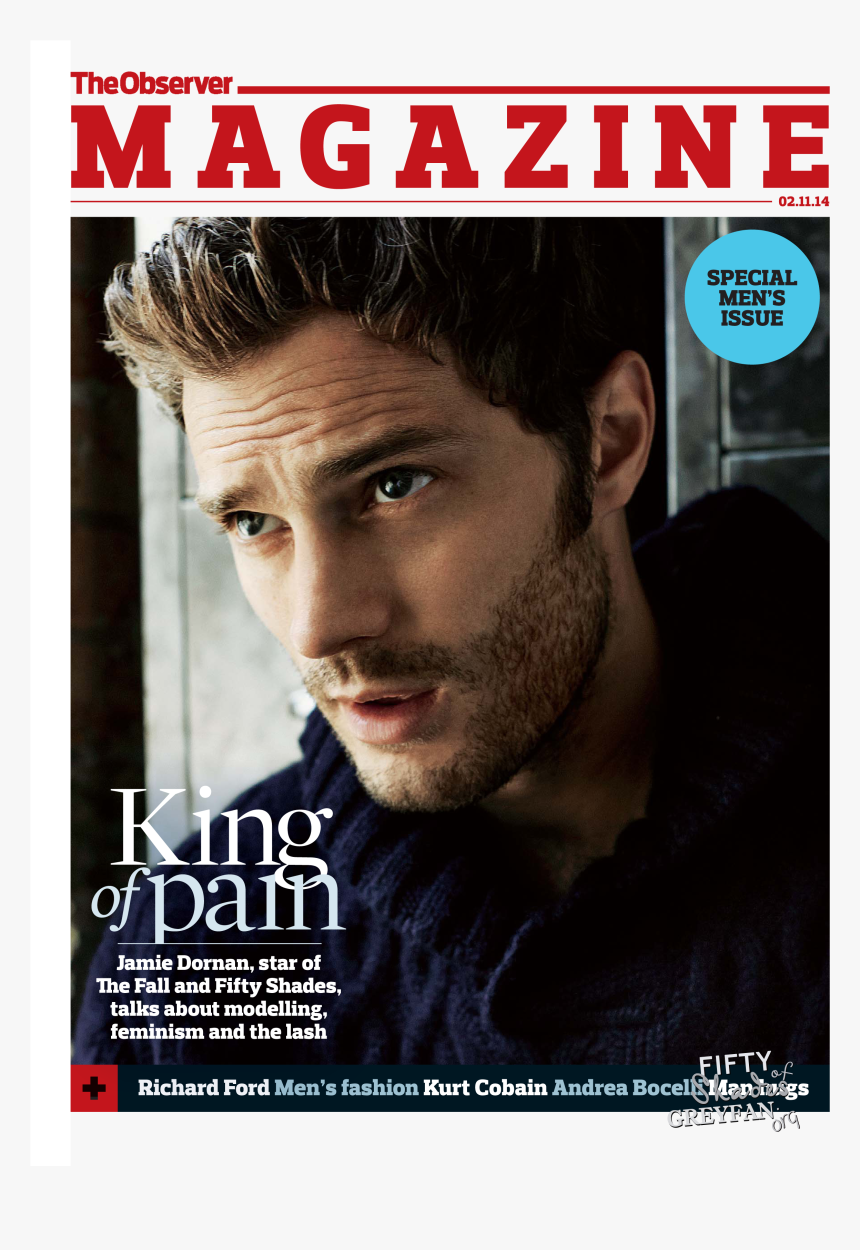 Jamie Dornan 50 Sombras The Observer Scan Portada - Jamie Dornan Photoshoot 2014, HD Png Download