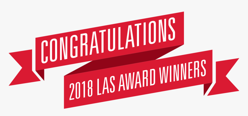 A Ribbon That Says Congratulations 2018 Las Award Winners - Graphic Design, HD Png Download