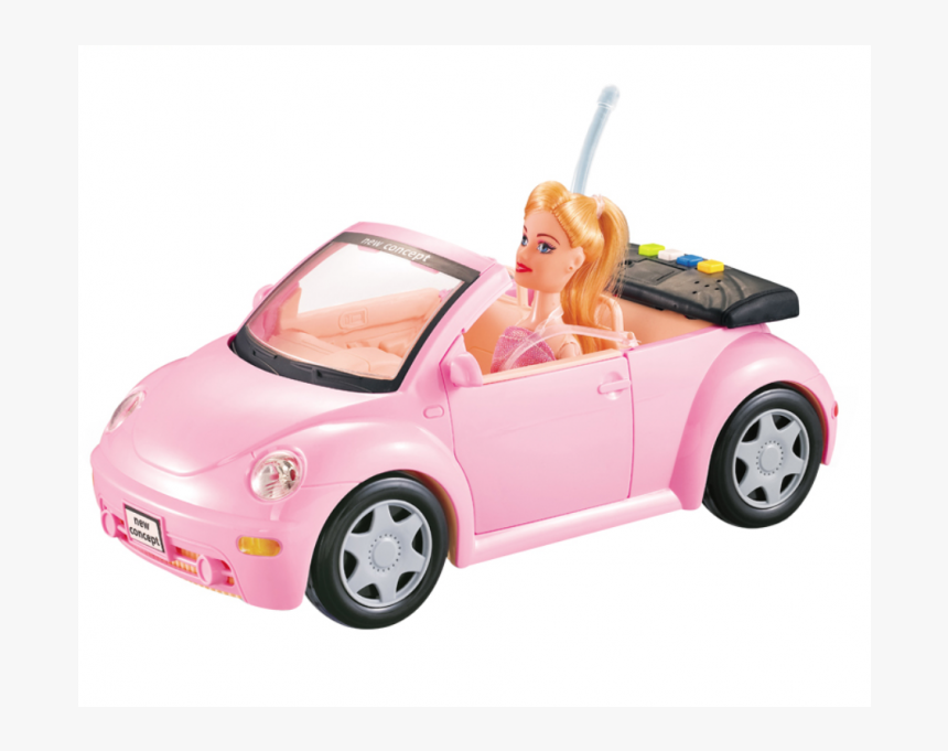 Pink Car With Doll , 33 Cm - Model Car, HD Png Download