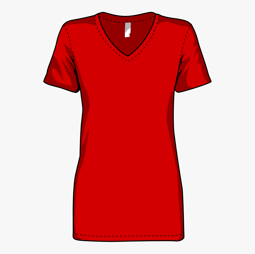 T-shirt Clip Art Women Clip Art - Red Shirt Clipart, HD Png Download