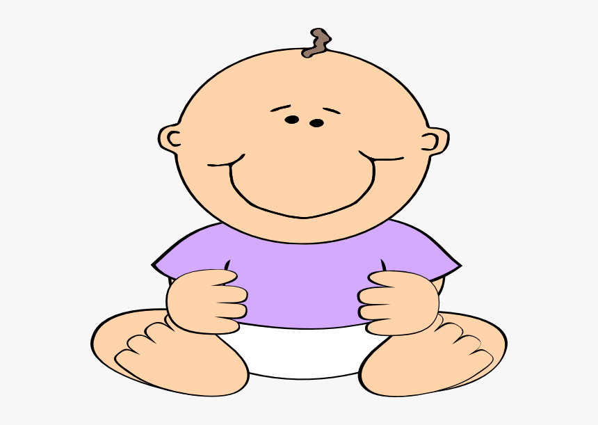 Smile Infant T-shirt Clip Art - Baby Boy Clipart Purple, HD Png Download