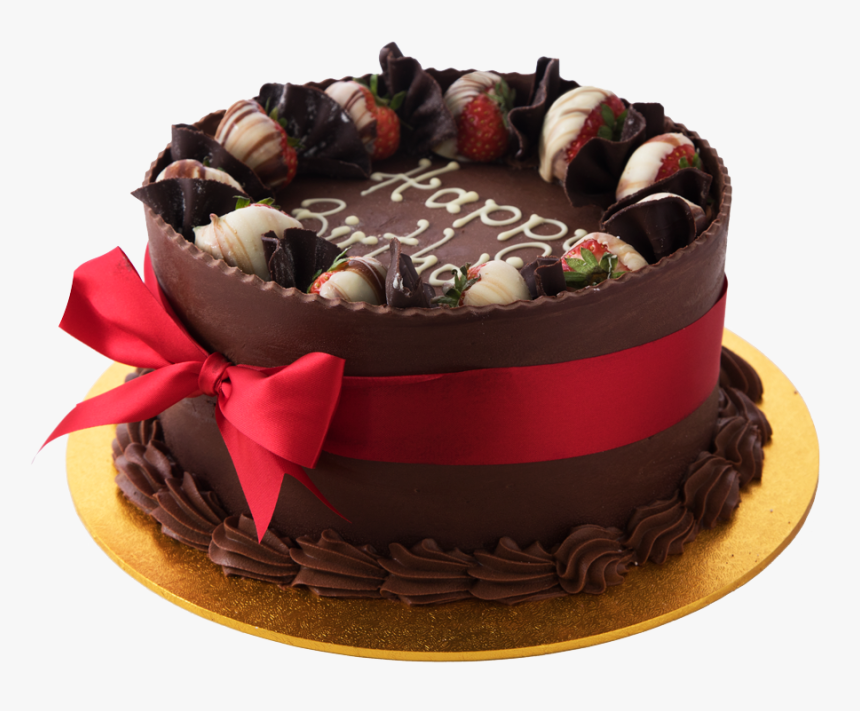 Order Fresh Handmade Celebration Cakes, Wedding Cakes, - Birthday Strawberry And Chocolates Cake, HD Png Download