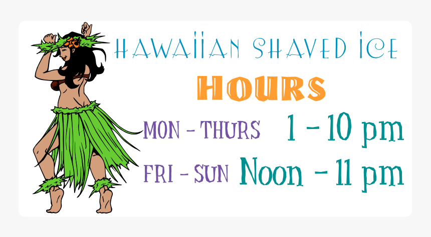 Hawaiian Shaved Ice Static Cling - Hula, HD Png Download