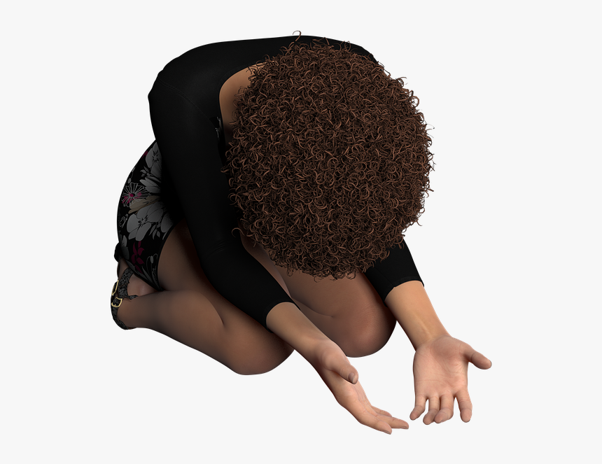 Black Woman On Knees Praying, HD Png Download