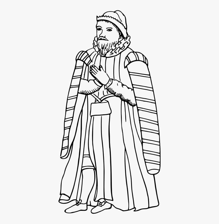 Praying Man - Line Art, HD Png Download