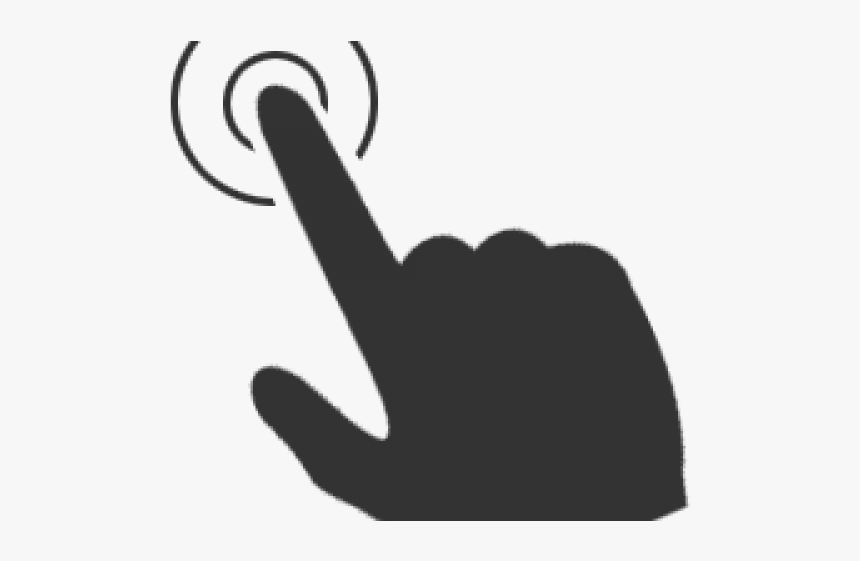 Mouse Cursor Click Png Transparent Images - Silhouette, Png Download