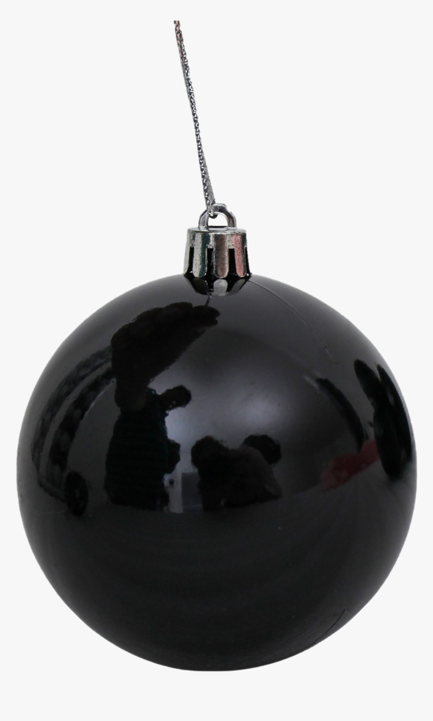 Black Christmas Ball Png Clipart - Black Shiny Christmas Bauble, Transparent Png