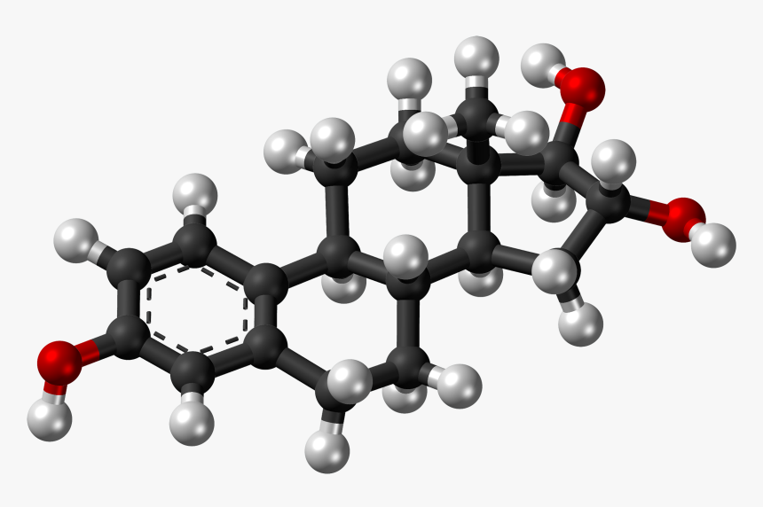 Estriol Molecule Ball - Estradiol 3d Model, HD Png Download
