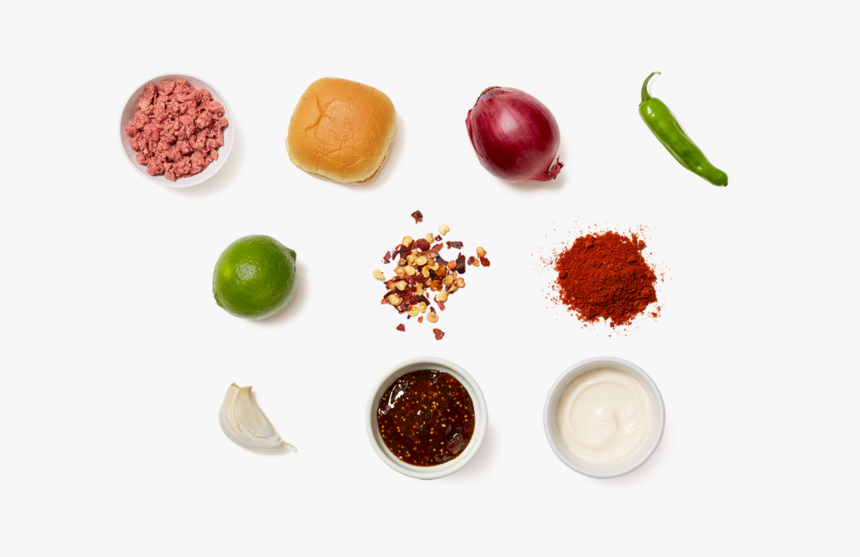 Spanish-spiced Burgers With Charred Shishito Peppers - Pesto, HD Png Download