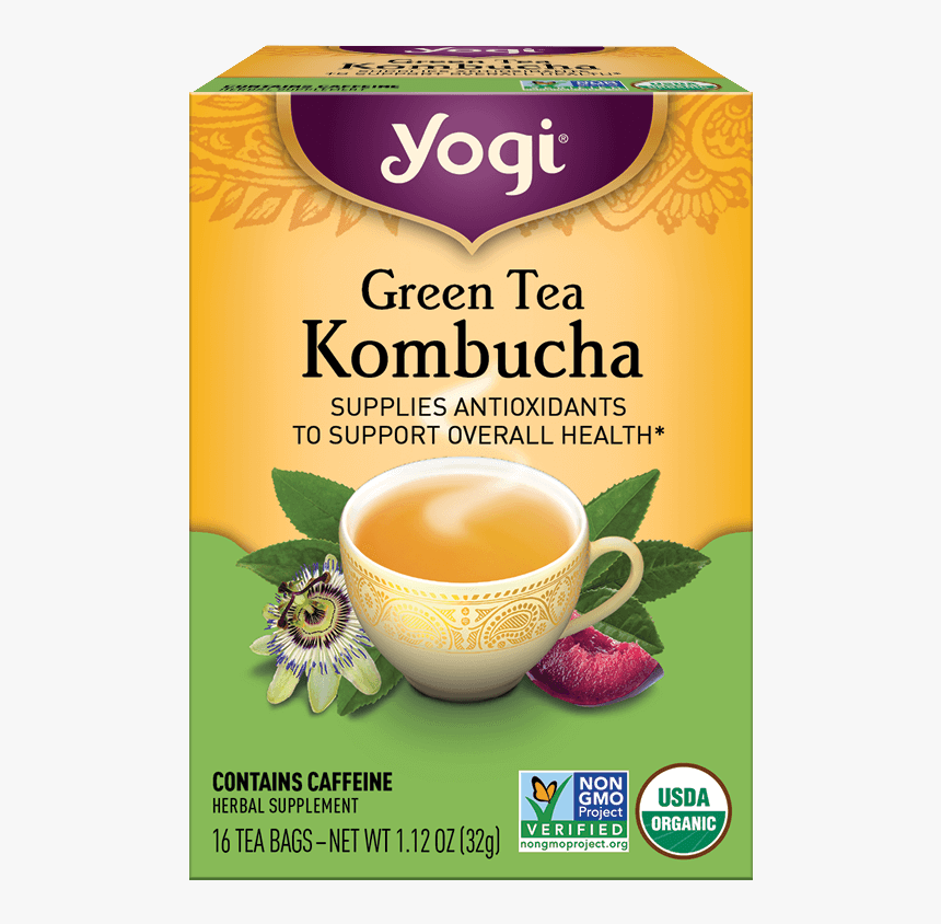 Green Tea Kombucha Yogi, HD Png Download