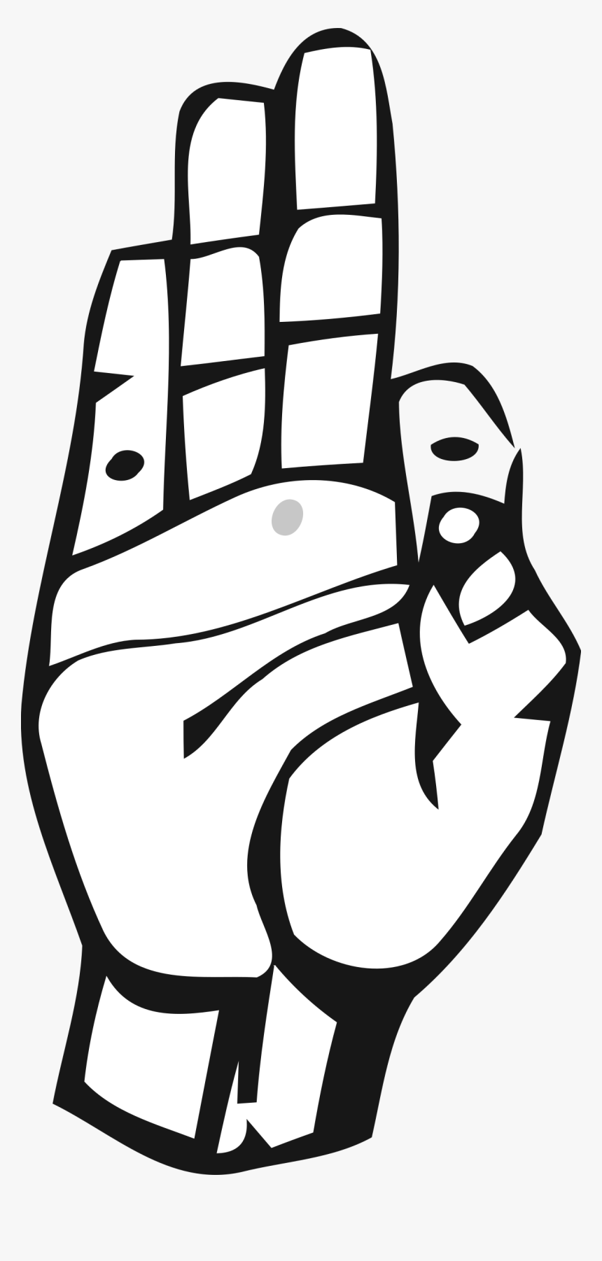 F Clip Art Design Medium Size - F En Lenguaje De Señas, HD Png Download