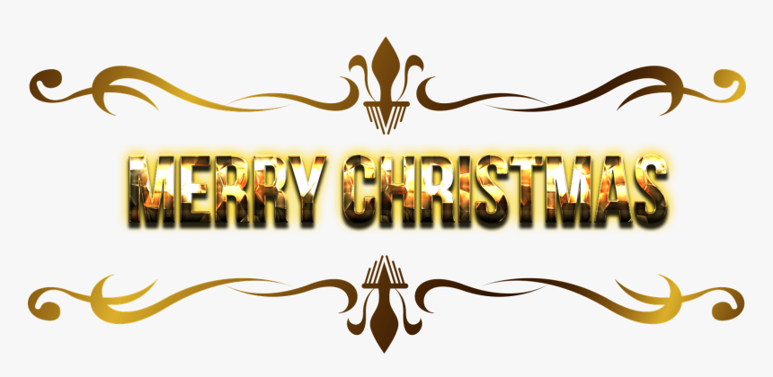 Merry Christmas Png -merry Christmas Word Png Free - Calligraphy, Transparent Png