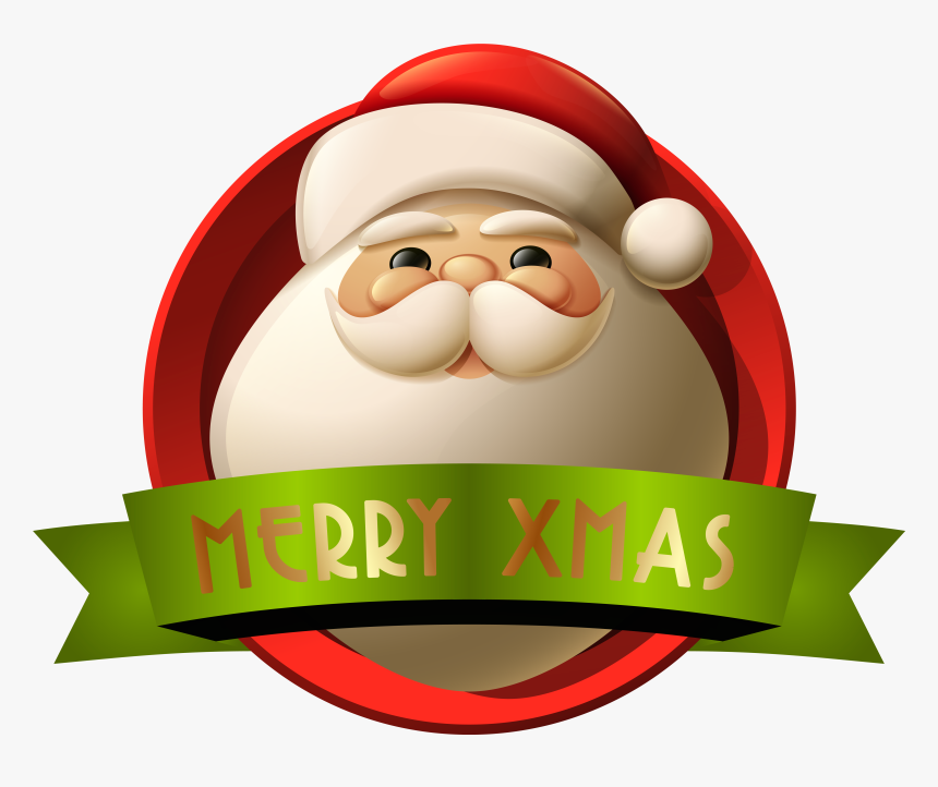 Santa Merry Xmas Decoration Png Clip - Merry Christmas Santa Png, Transparent Png