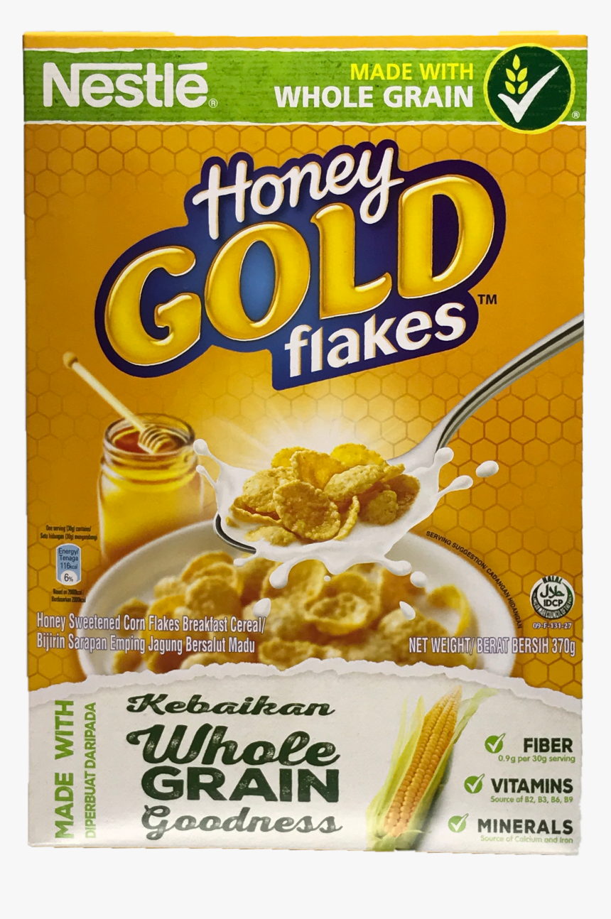 Nestle Honey Gold Cereal 370g 
 Title Nestle Honey - Gold Flakes Cereal, HD Png Download