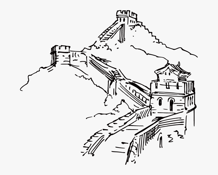 Great Wall Of China Illustration, HD Png Download