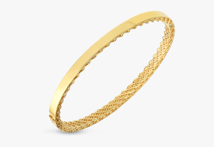 Roberto Coin Golden Gate Oval Bangle - Roberto Coin, HD Png Download