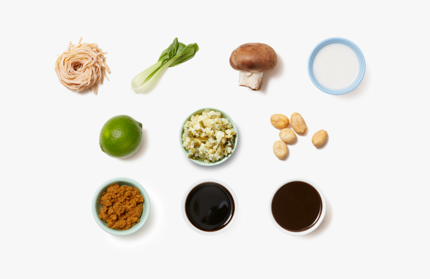 Coconut Curry Noodle Bowl With Mushrooms & Bok Choy - Fried Rice, HD Png Download