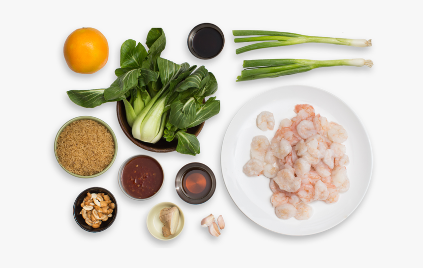 Stir-fried Orange Shrimp With Baby Bok Choy, Brown - Superfood, HD Png Download