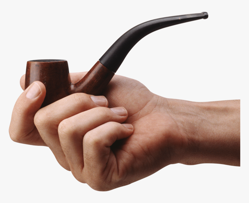 Transparent Man Smoking Pipe Clipart - Hand Holding Smoking Pipe, HD Png Download