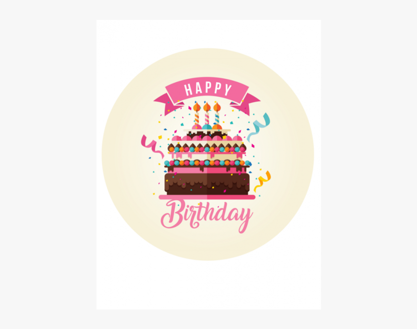 Simple Happy Birthday Cake, HD Png Download