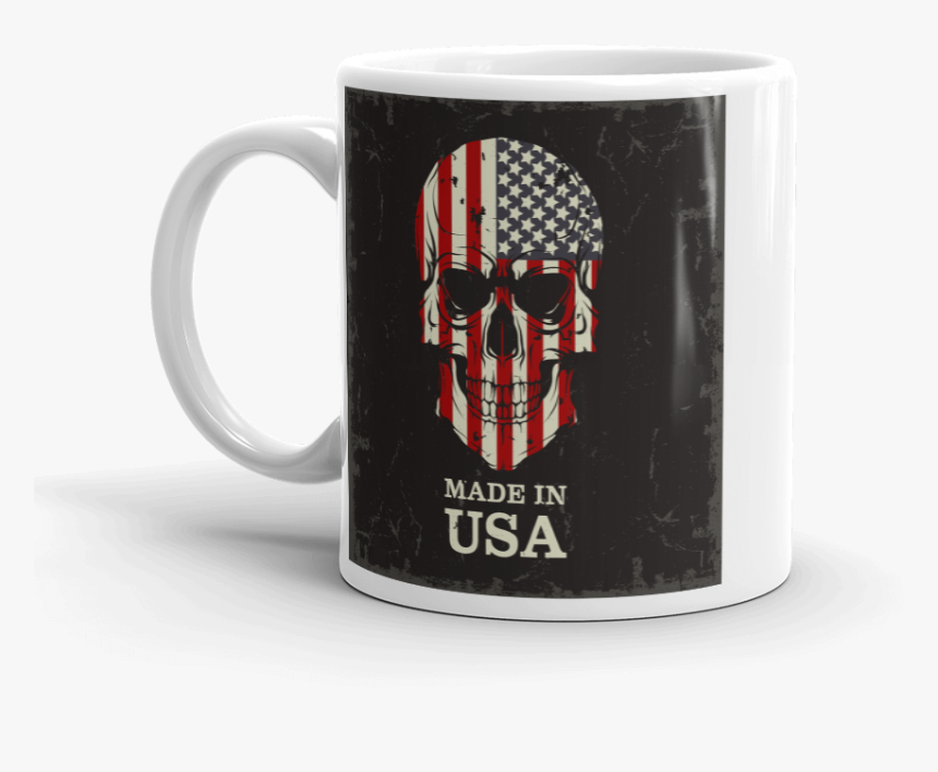 Transparent Coffe Mug Png - Made In Usa Skull, Png Download